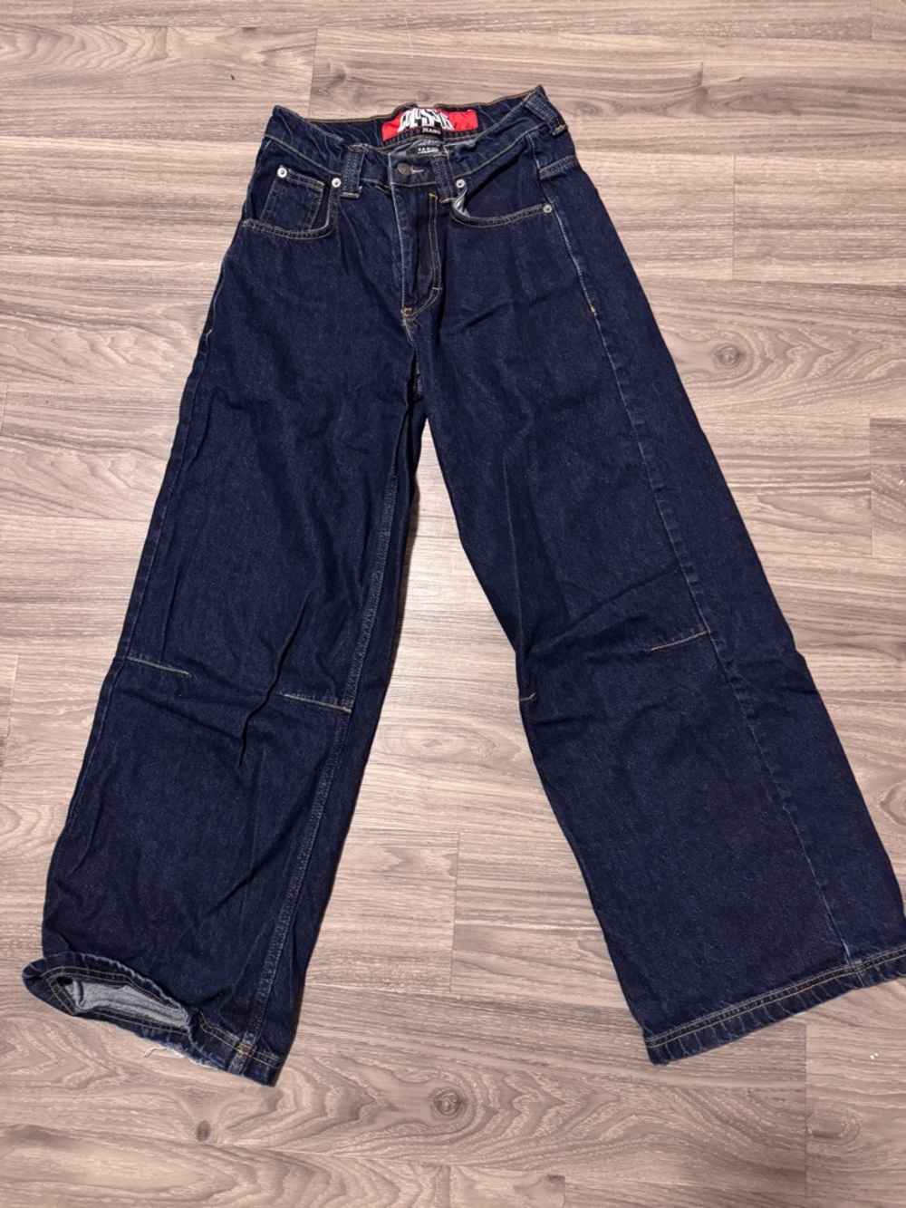 Jaded London Dark Wide Leg Jeans